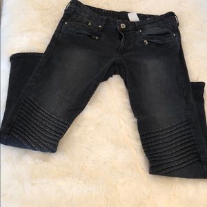 Black Biker Jeans